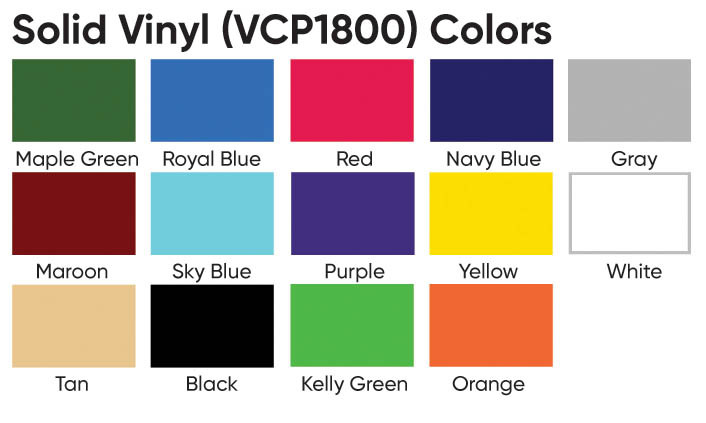 VCP1800 Colors solid vinyl