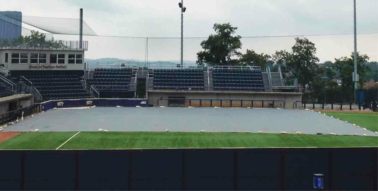 Softball field maintenance turf cover